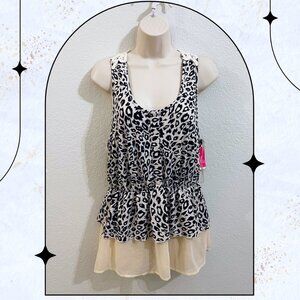 Love Culture Leopard Sleeveless Top - M (NWTS)